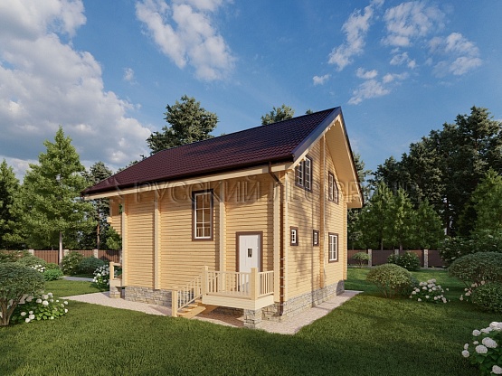 Дом из бруса проект БЭРЛИ 132,0м2 8,0х8,0