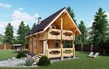 Дом из бруса 4,6 x 8,6, проект - ЛУРАГО