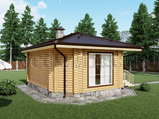 Дом из бруса проект БЭРРИ 31,4м2 5,5х6,5
