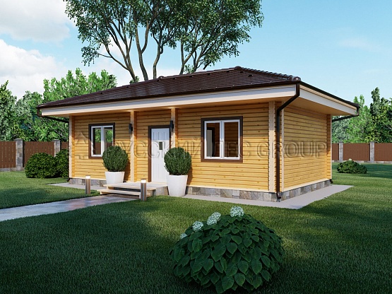 Дом из бруса проект ДОНАТО 61,1м2 5,50х9,50