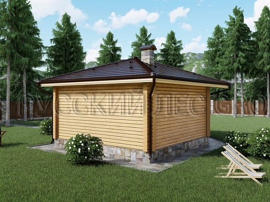 Дом из бруса проект БЭРРИ 31,4м2 5,5х6,5